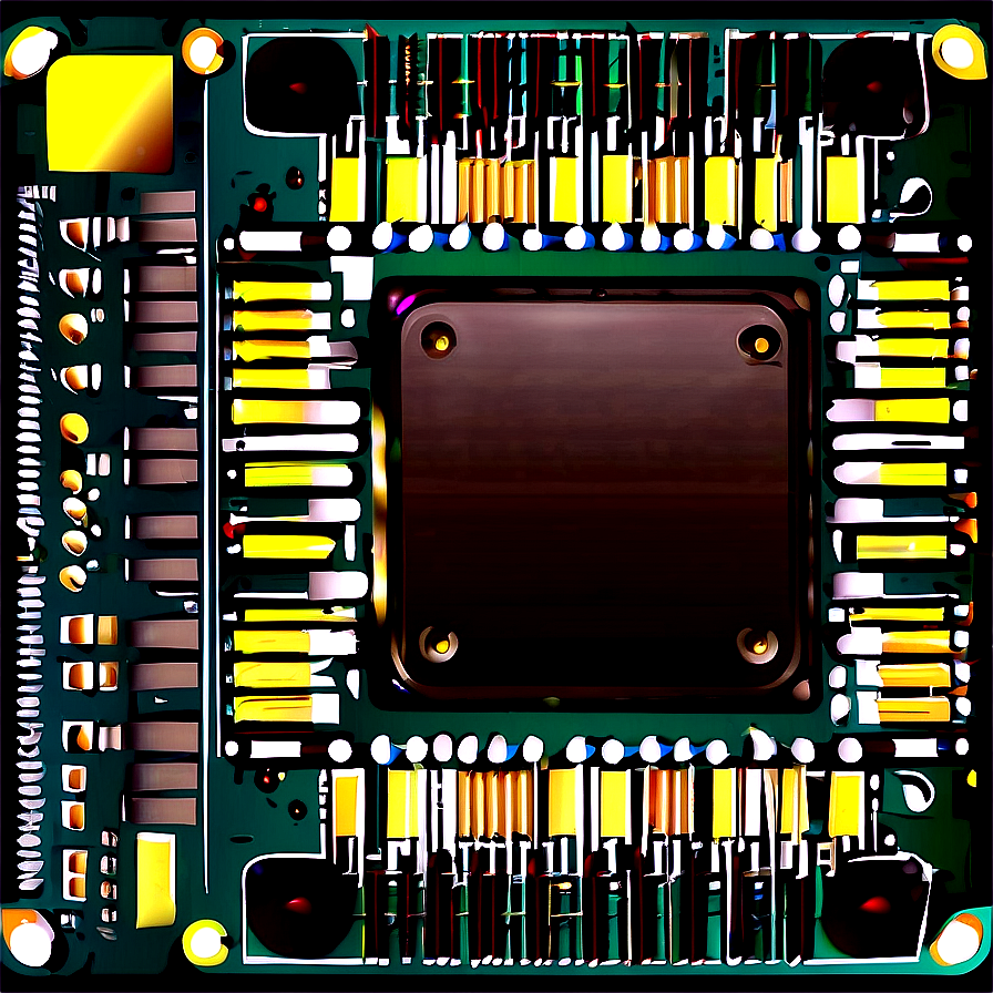 Semiconductor Microchip Vector Png 06282024