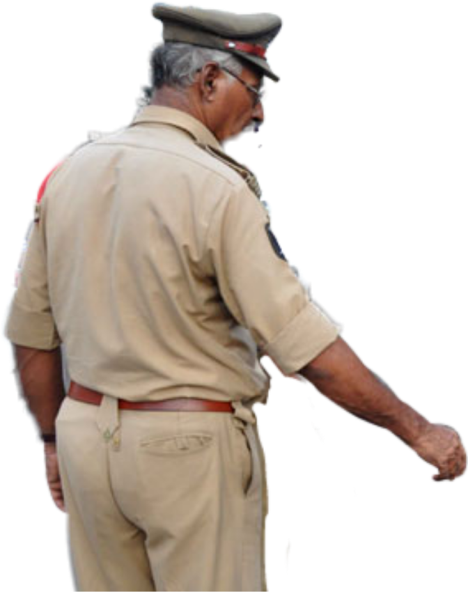 Senior Policeman Profile View