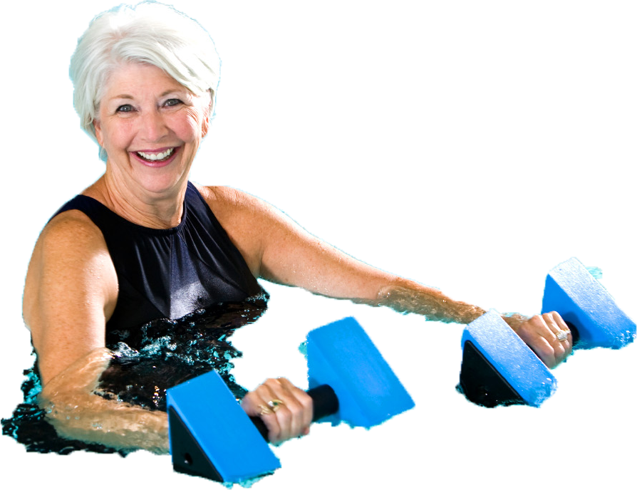 Senior Woman Aqua Aerobics Fitness