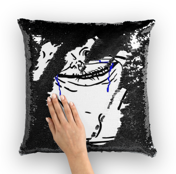 Sequin Pillow Hand Swipe Art