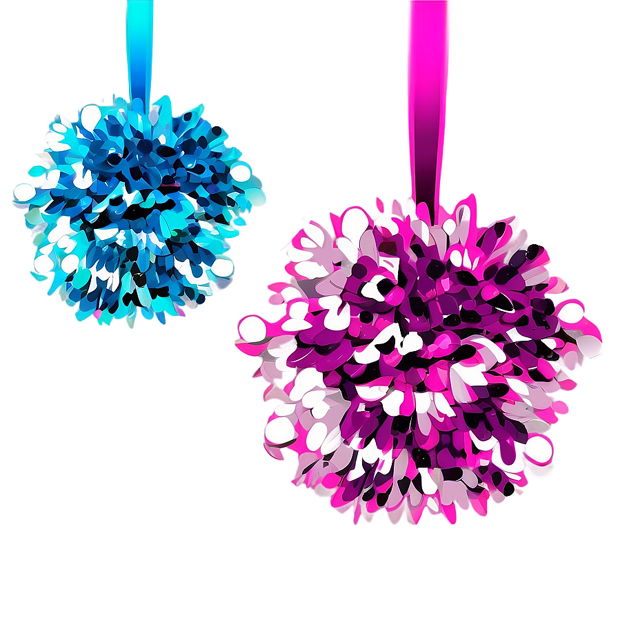 Sequin Pom Poms Png 87