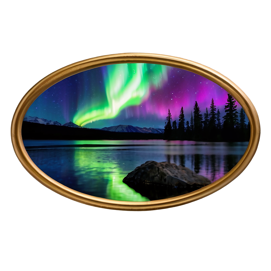 Serene Aurora Borealis Scene PNG 06242024 PNG with transparent background