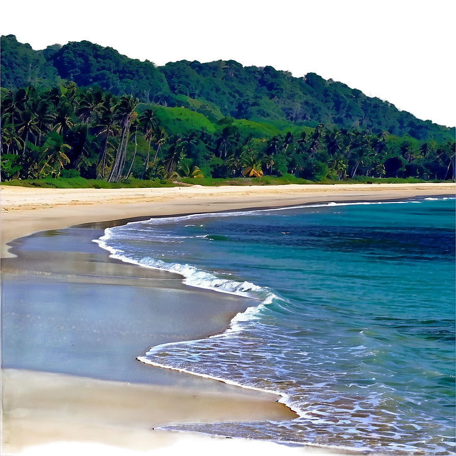 Serene Beachside Sunset Landscape PNG 4 PNG with transparent background
