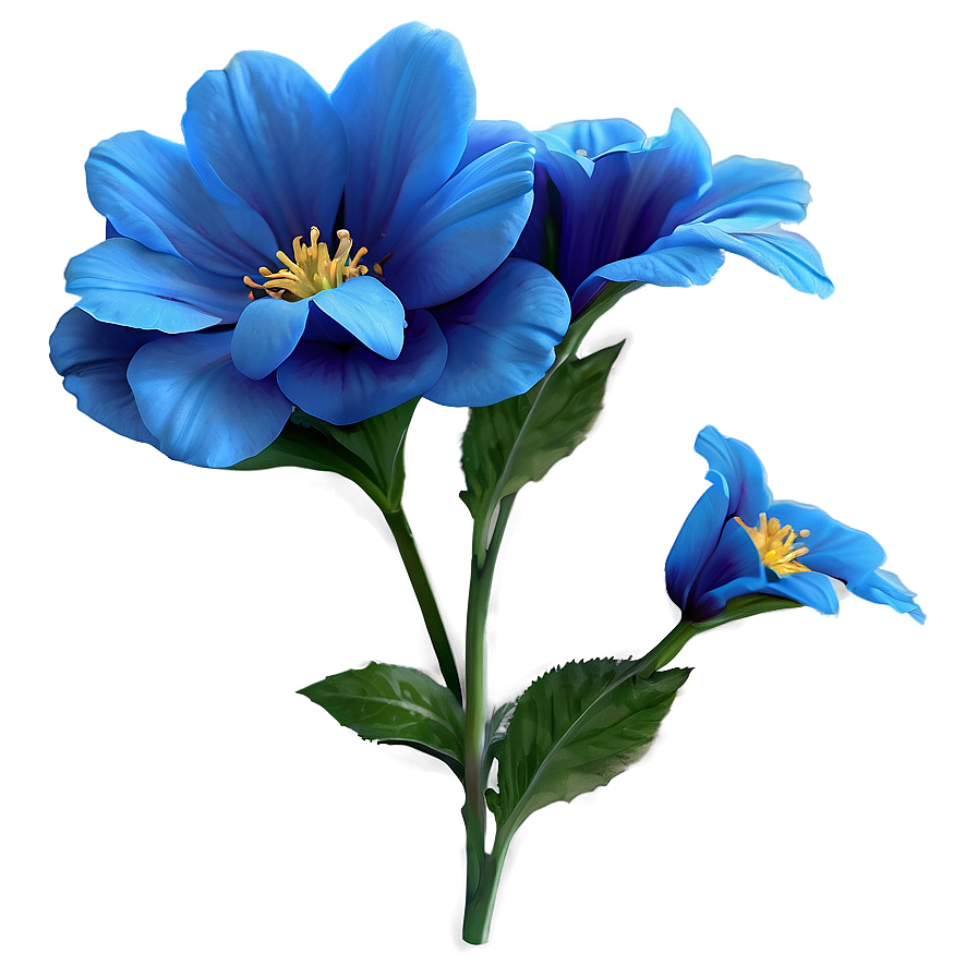 Serene Blue Flower PNG nqu8 PNG with transparent background