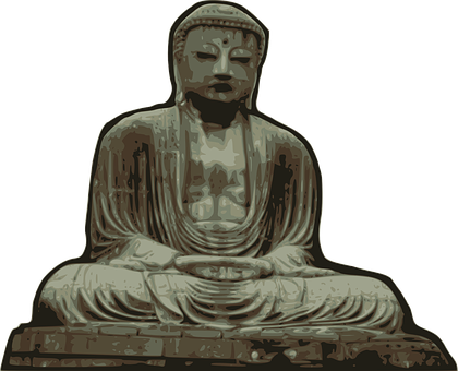 Serene_ Buddha_ Statue PNG with transparent background