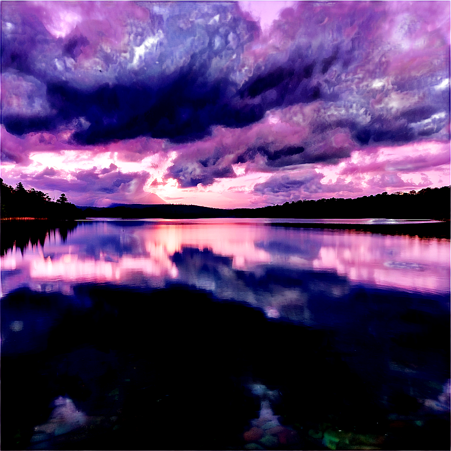 Serene Cloudy Lake PNG 29 PNG with transparent background