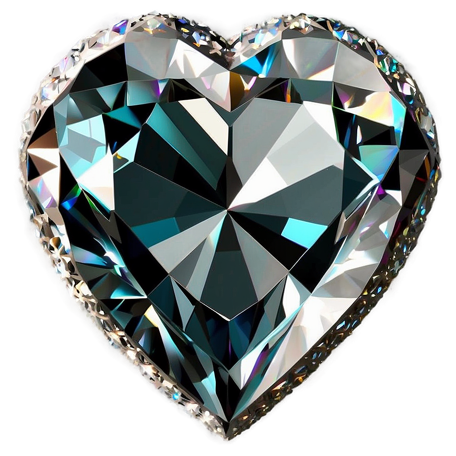 Serene Diamond Heart Png Abj