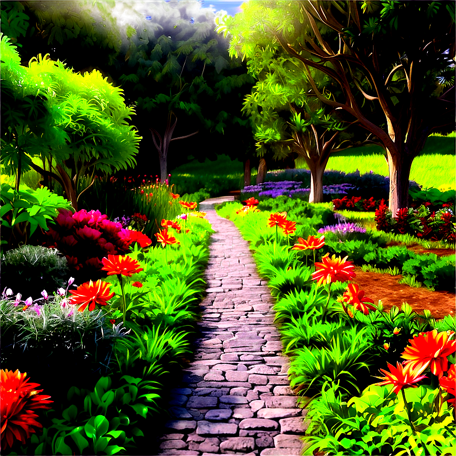 Serene Garden Trail PNG 78 PNG with transparent background