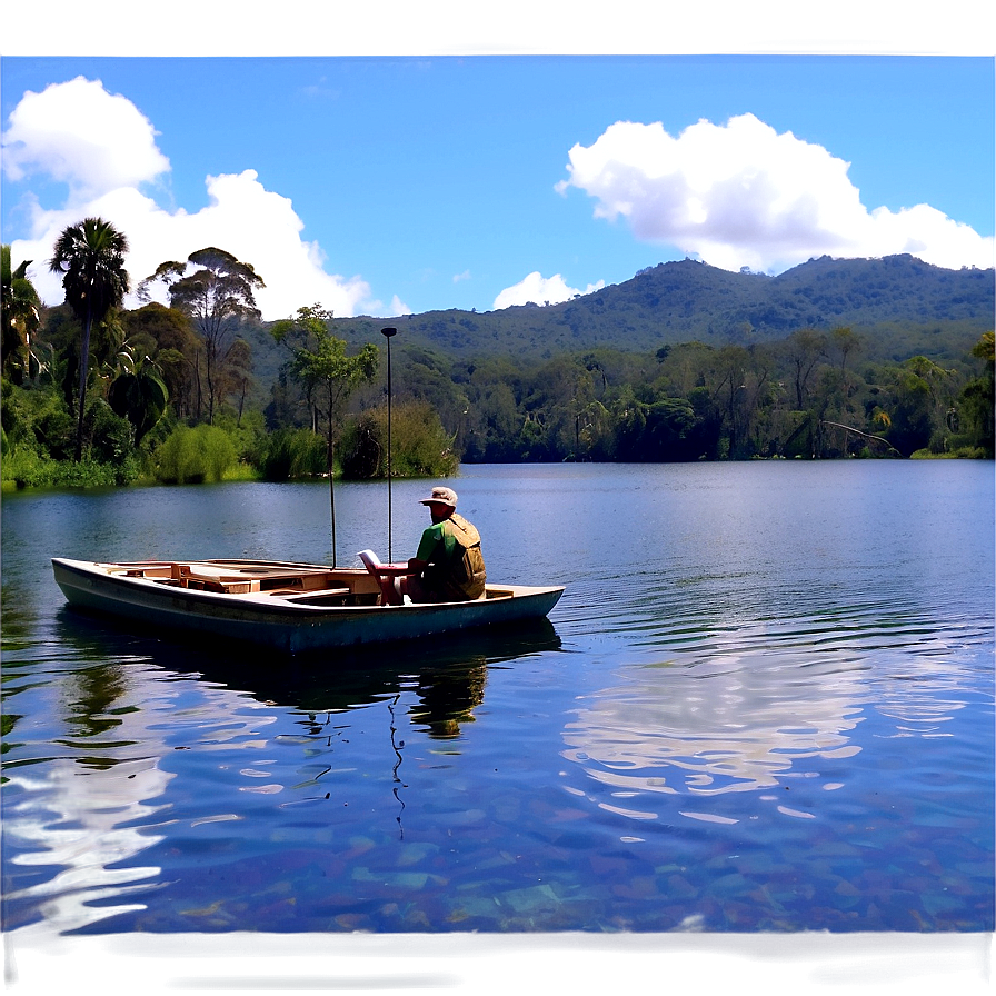 Serene Lake Fishing Trip Png 87