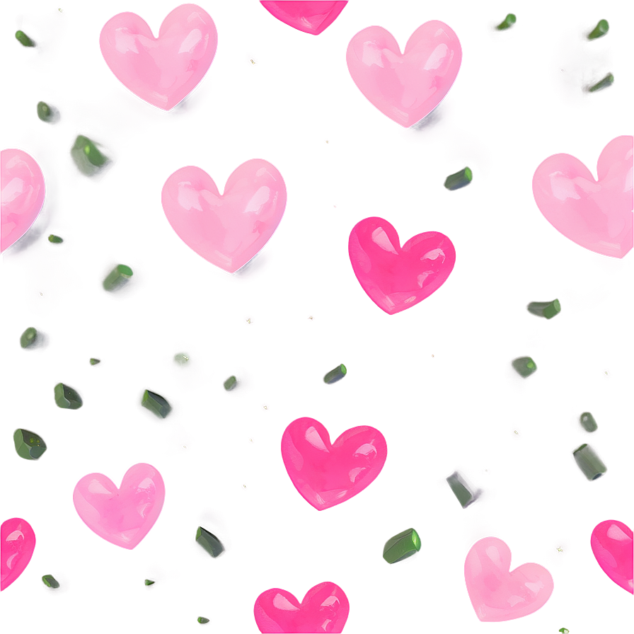 Serene Pink Hearts Png Tch49