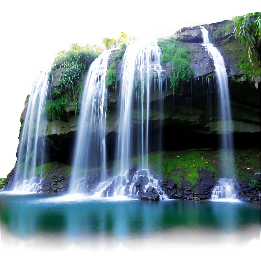 Serene Waterfall PNG 06112024 PNG with transparent background