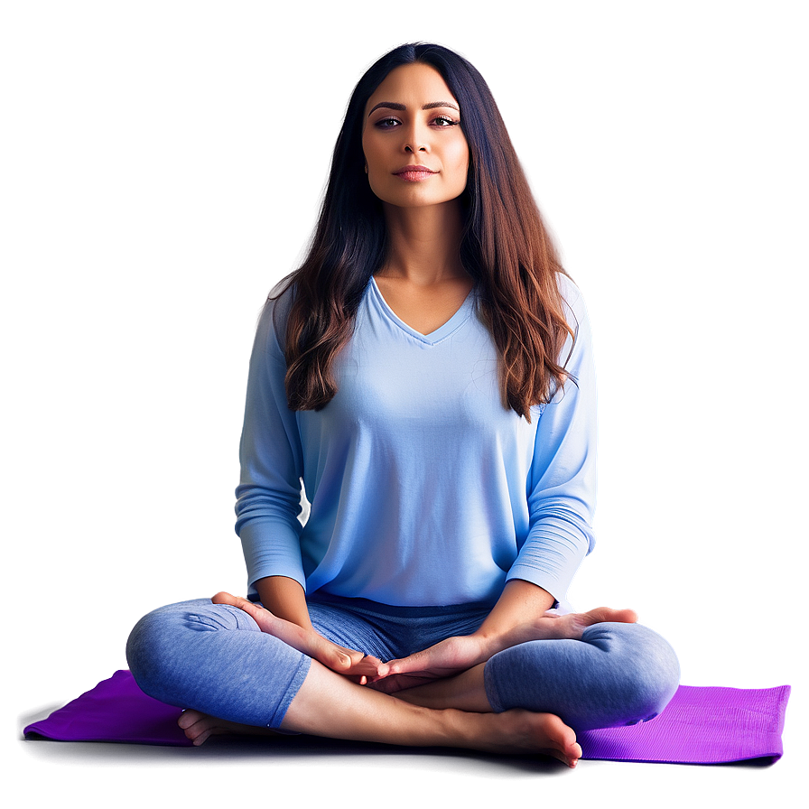 Serene Yoga Pose Portrait Png 38