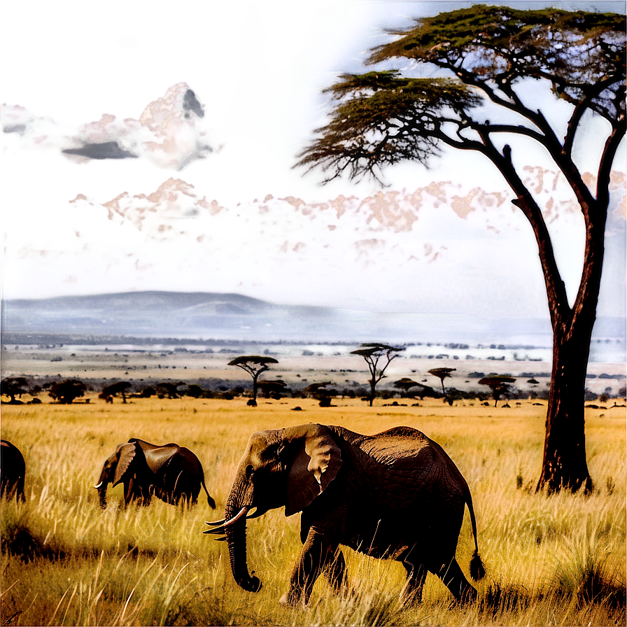 Serengeti Safari Landscape PNG 06122024 PNG with transparent background