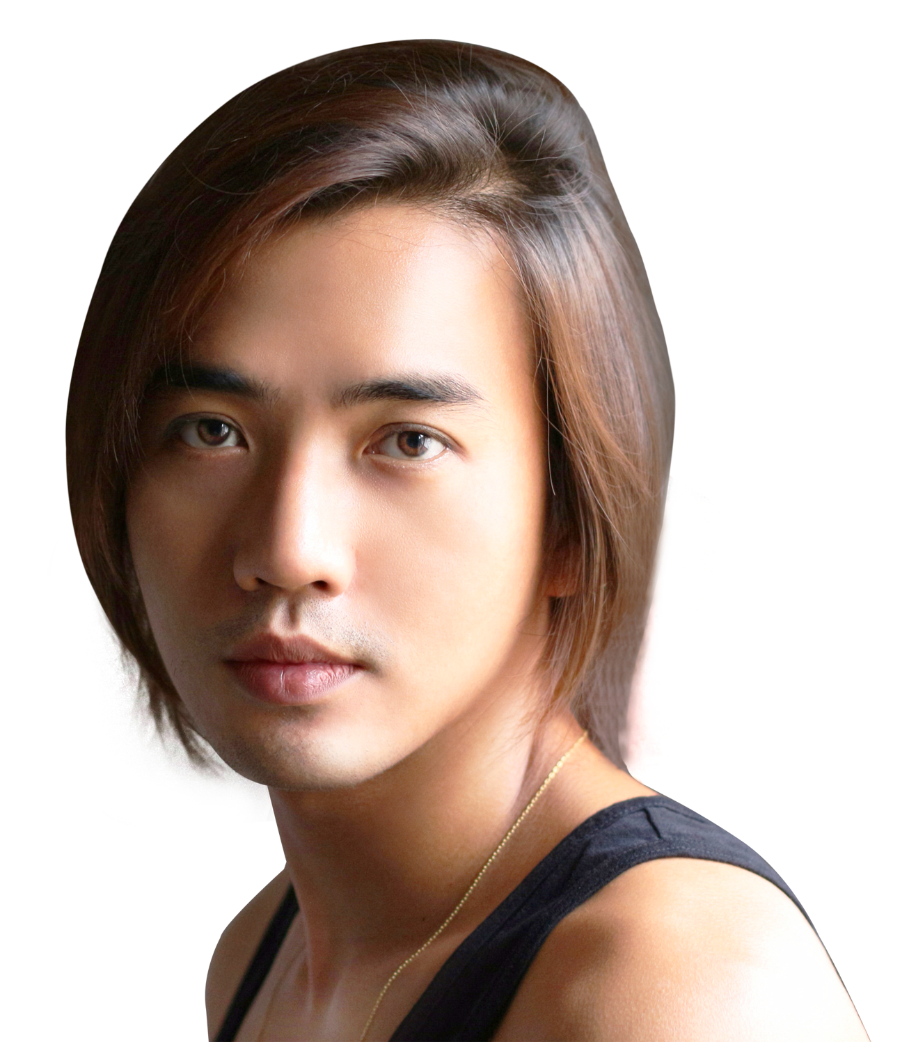 Serious Young Man Portrait PNG with transparent background