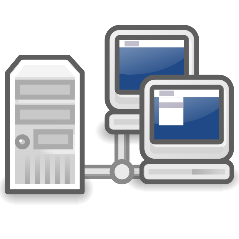 Server Connected Computers Icon PNG with transparent background