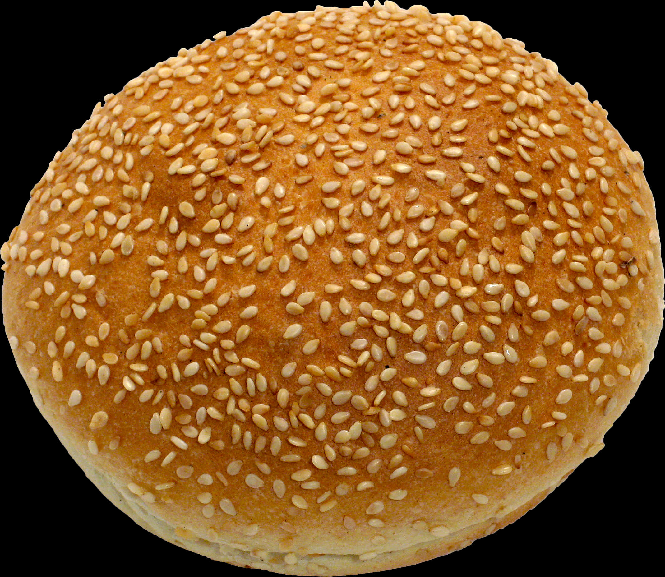 Sesame Seed Burger Bun PNG with transparent background
