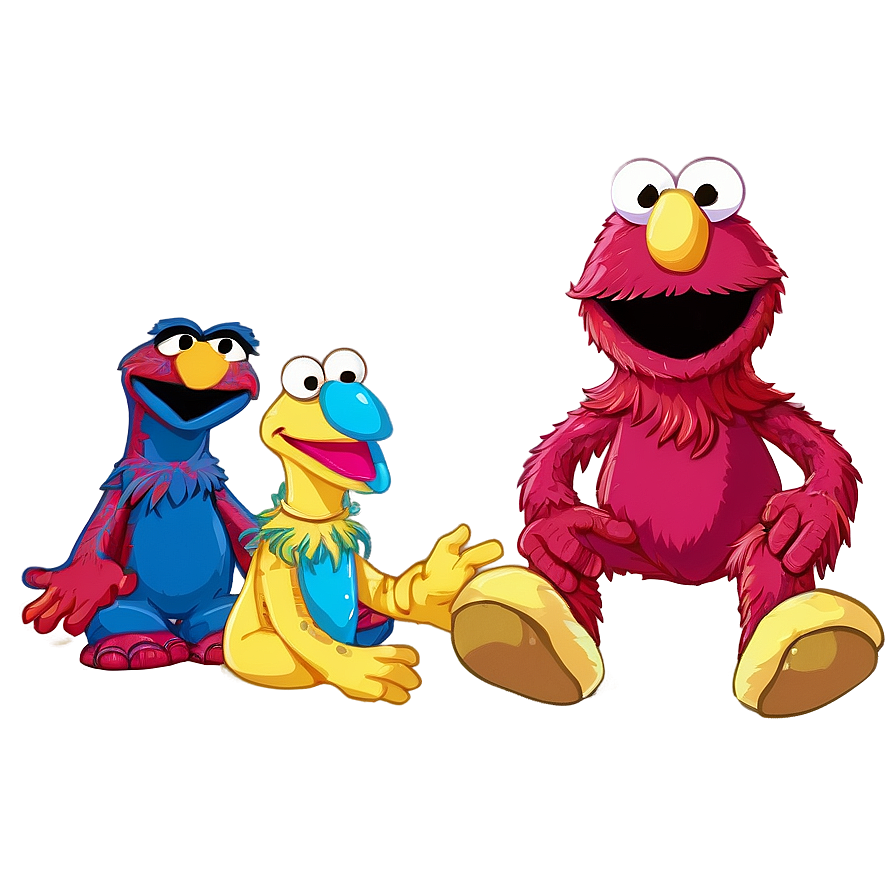 Sesame Street Friends PNG 05212024 PNG with transparent background