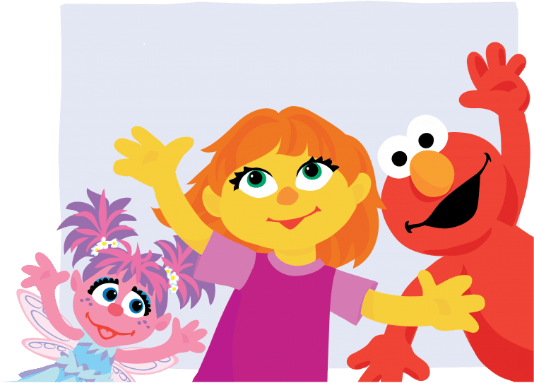 Sesame Street Friends Waving