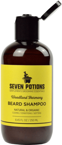 Seven Potions Beard Wash Open Bottle - Open Shampoo Bottle, HD Png Download PNG with transparent background