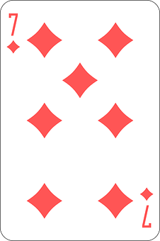 Sevenof Diamonds Playing Card PNG with transparent background