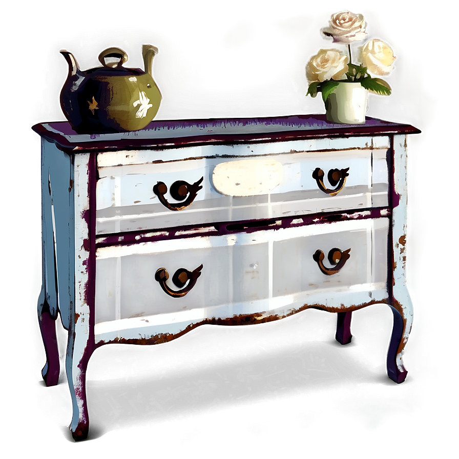 Shabby Chic Cabinet PNG ank PNG image with a transparent background, free high-resolution download