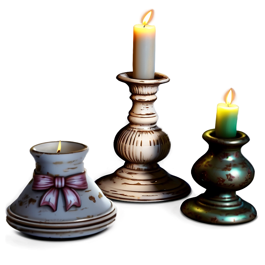 Shabby Chic Candlestick Png Bhl1