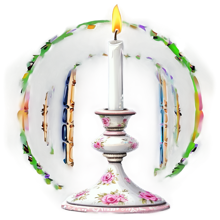 Shabby Chic Candlestick Png Dyv