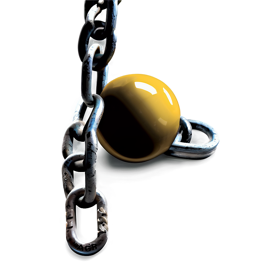 Shackled Ball And Chain Image Png 06282024