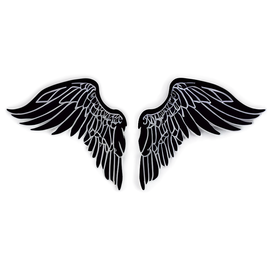 Shadow Angel Wings Graphic PNG axb4 PNG with transparent background