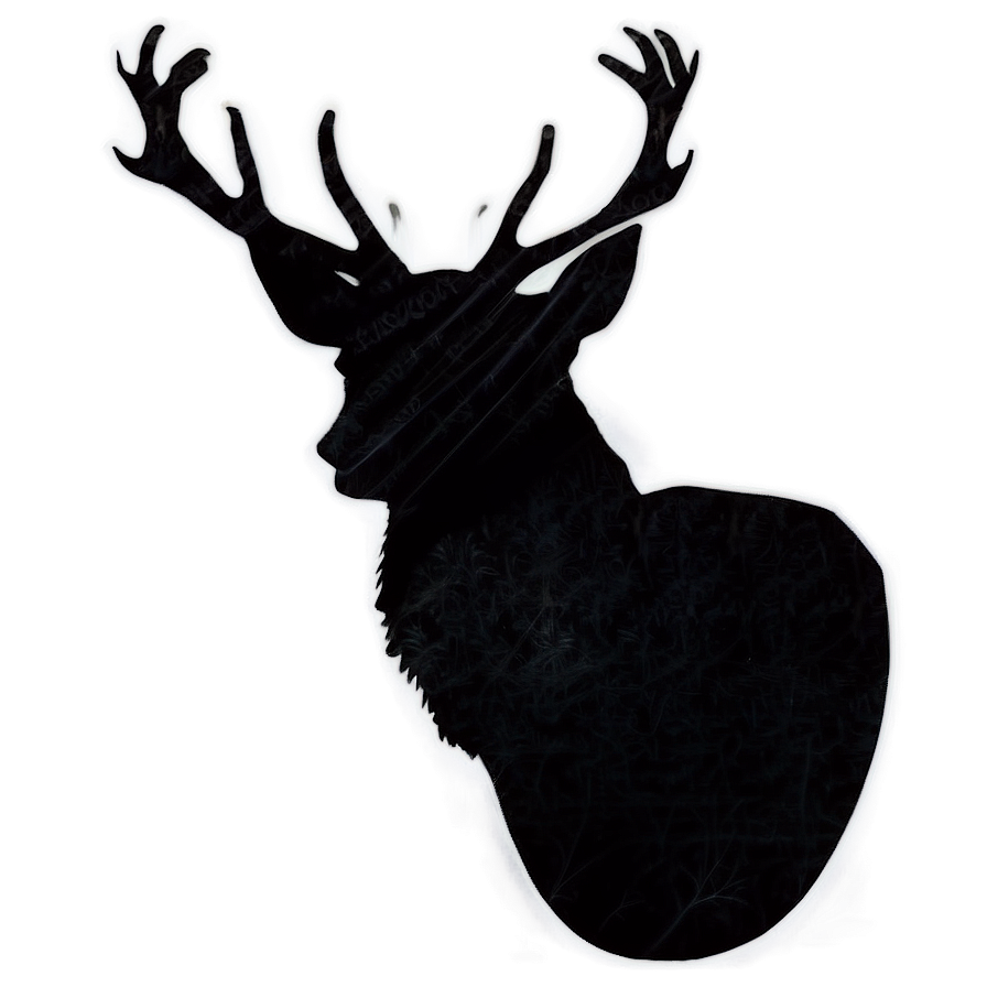 Shadow Deer Head Silhouette Png Wax