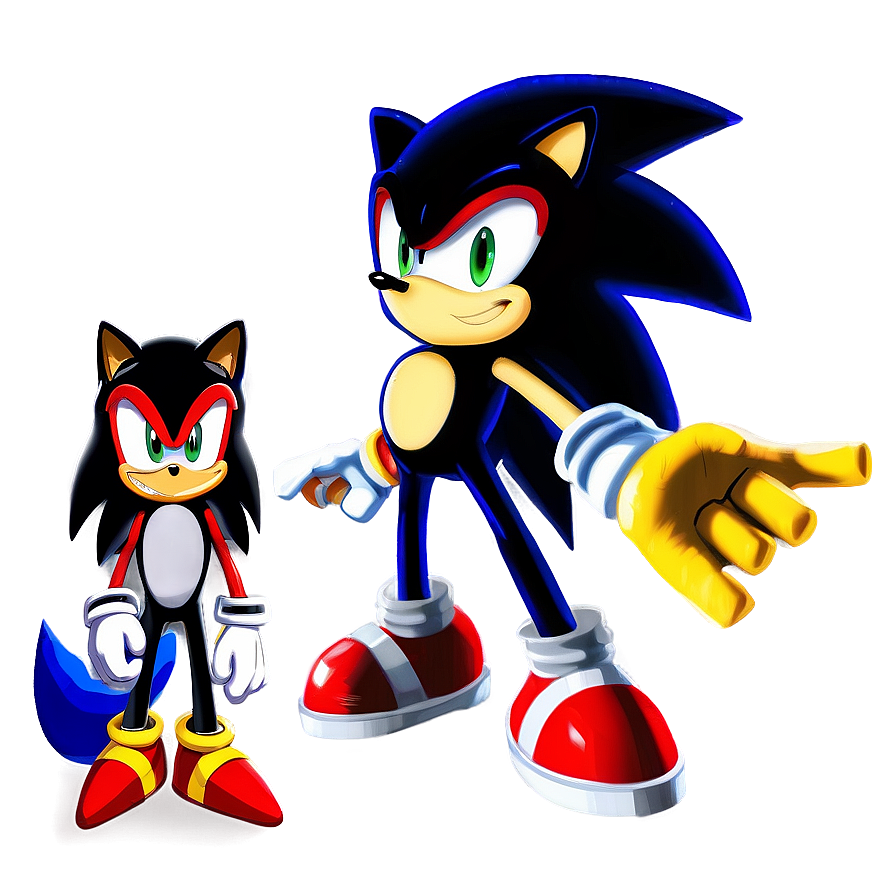 Shadow The Hedgehog With Sonic And Knuckles Png Eqh