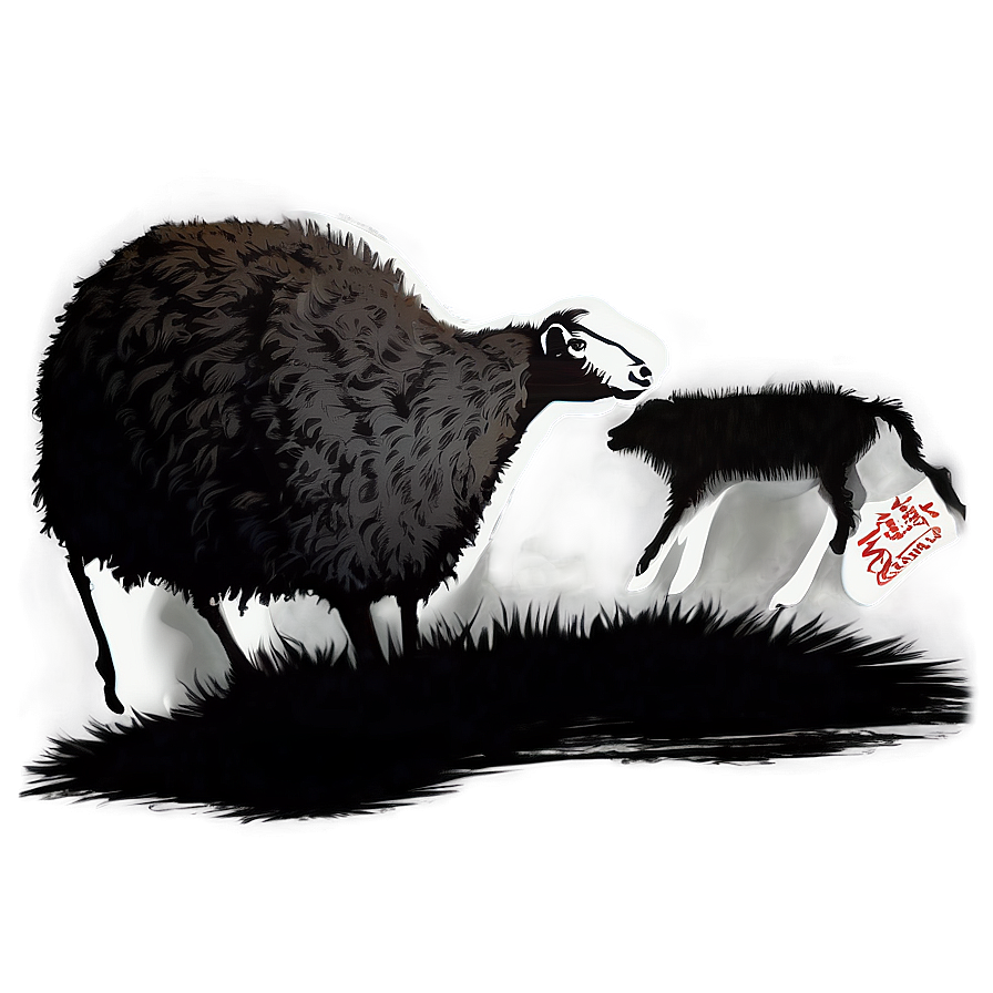 Shadowy Sheep Silhouette Png 20