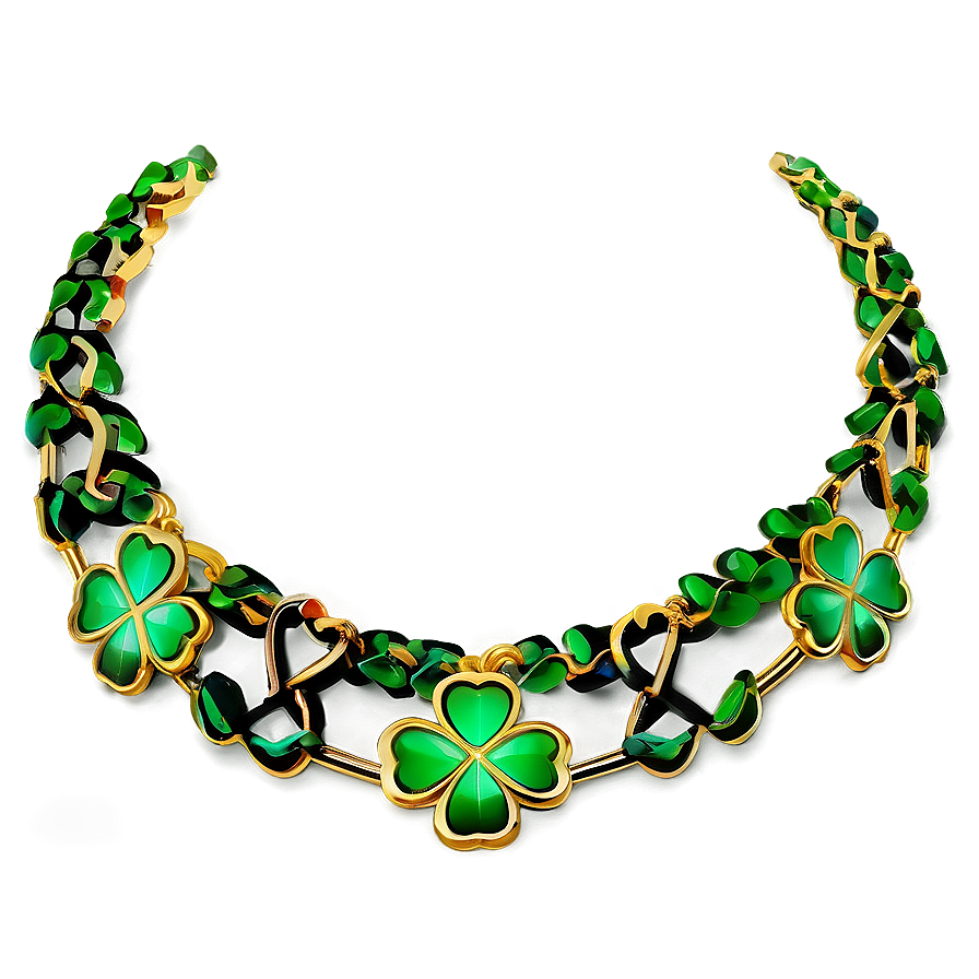 Shamrock Chain Necklace Png 4