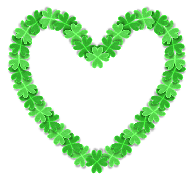 Shamrock Heart Love Symbol PNG with transparent background