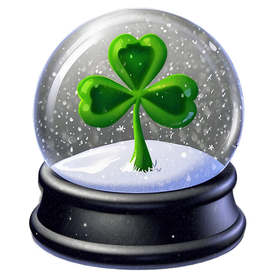 Shamrock In Snow Globe Png Uwb24