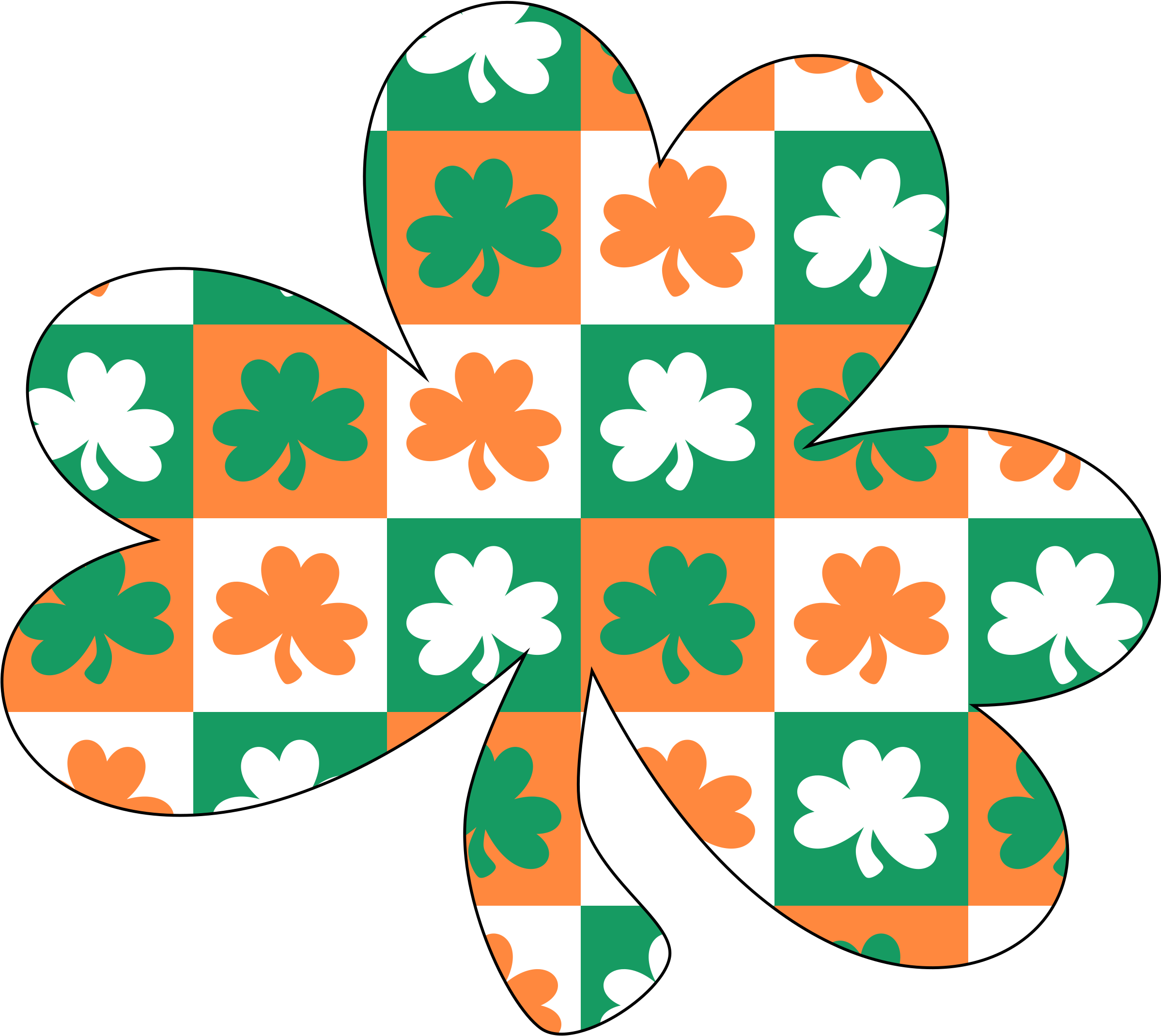 Shamrock With Ireland Pattern Clip Arts - Ireland Clipart, HD Png Download PNG with transparent background