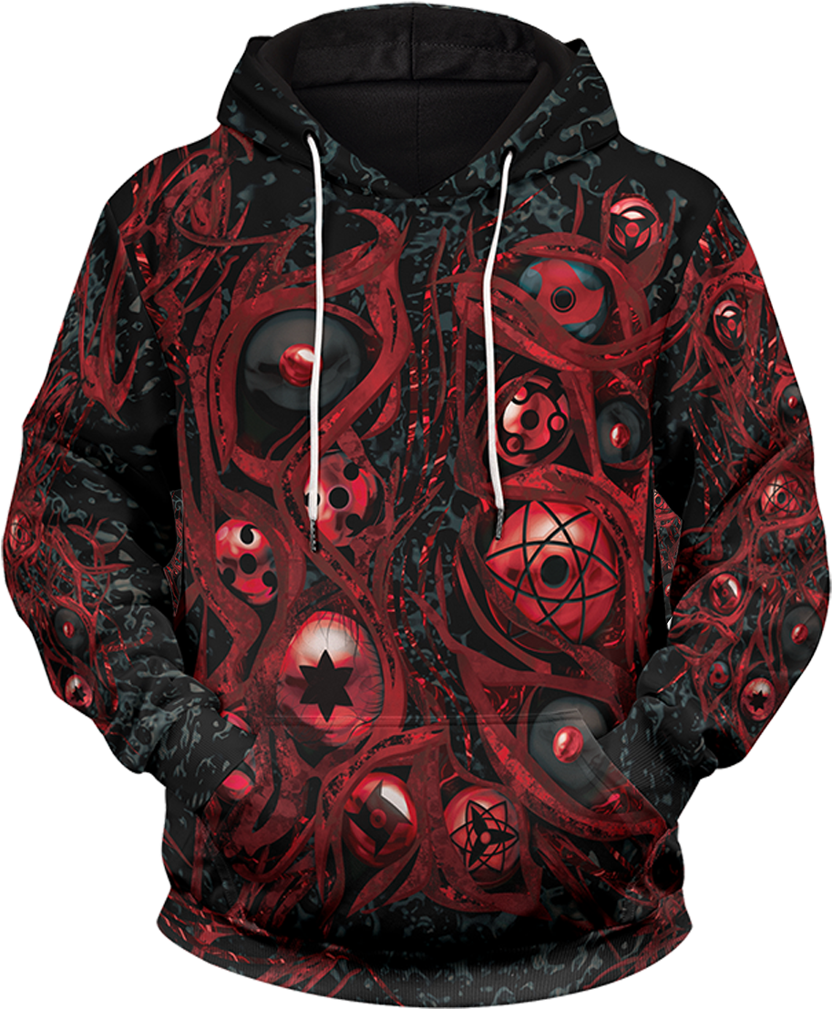 Sharingan Themed Hoodie Design