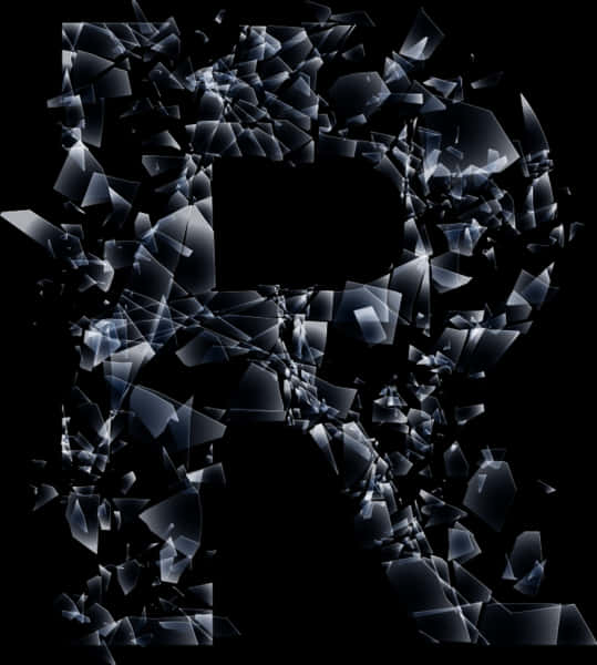 Shattered Glass Letter B