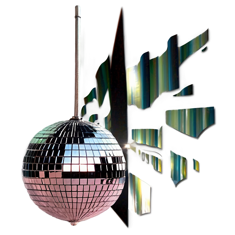 Shattered Reflection Disco Ball PNG with transparent background