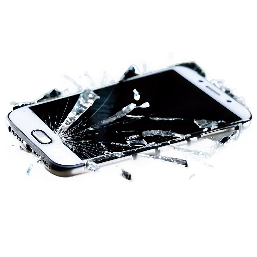 Shattered Smartphone Screen Png 06242024