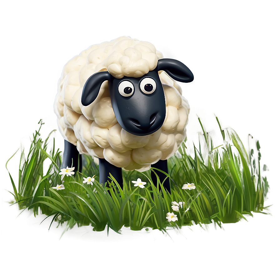 Shaun The Sheep Grazing Grass Png 06242024