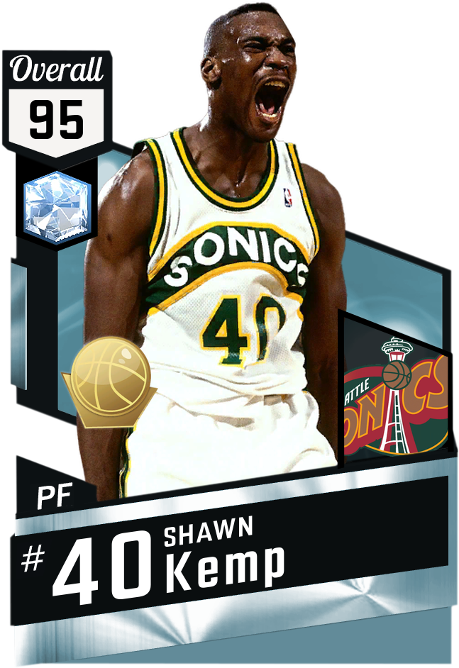 Shawn Kemp Sonics Card95 Overall