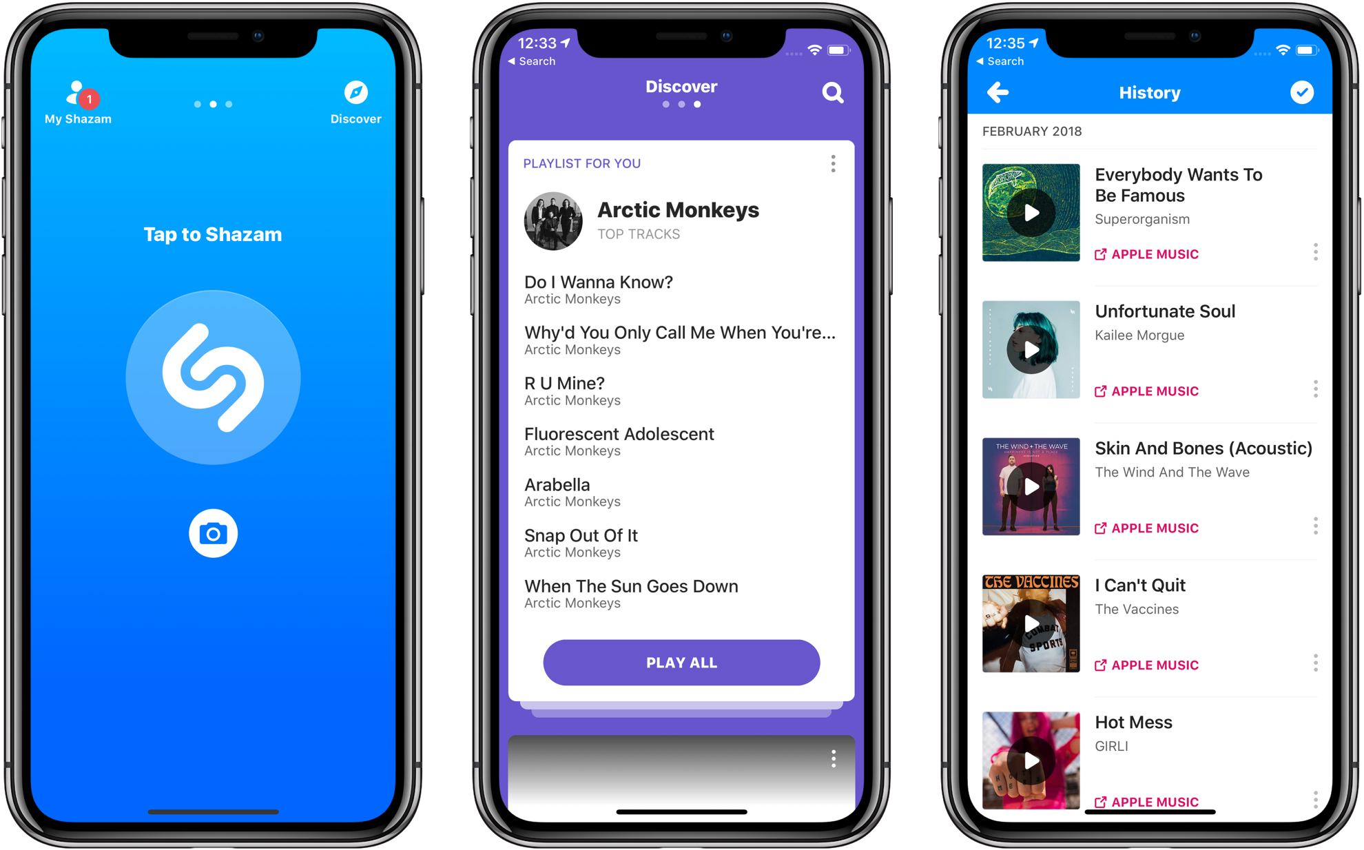 Shazam Apple Music Integration Screenshots