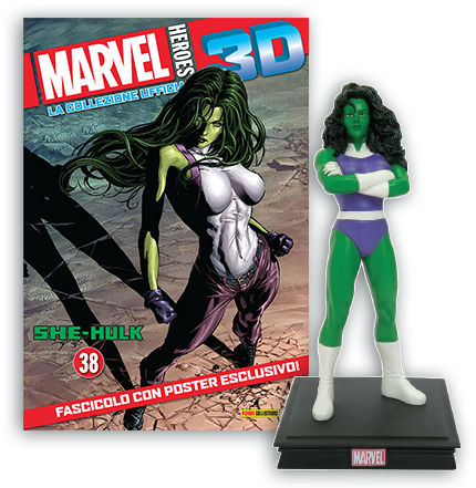 She Hulk3 D Collectible Figureand Comic