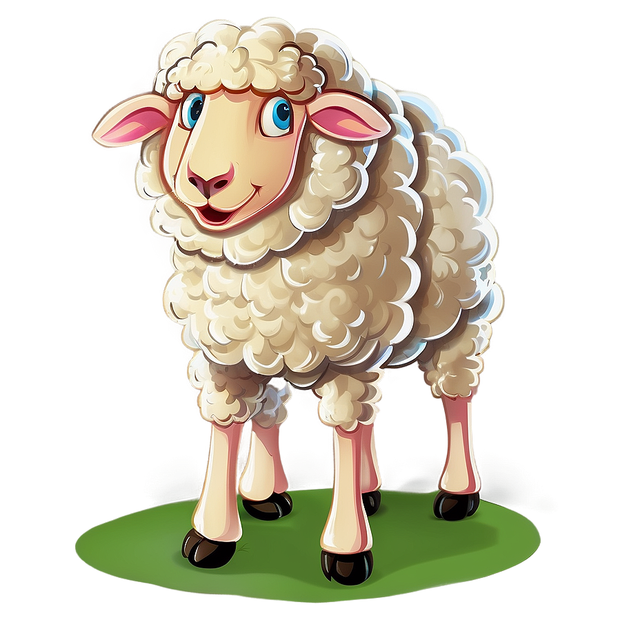 Sheep Cartoon Character Png Puj4