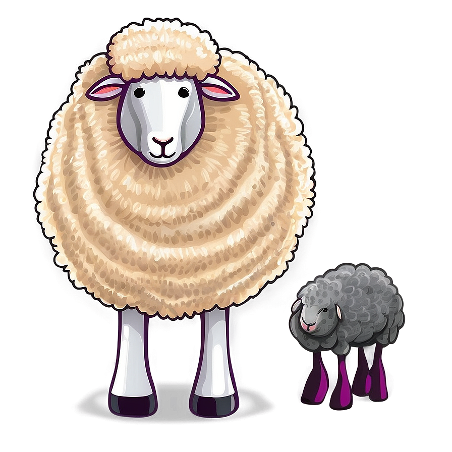 Sheep With Wool Png 05232024