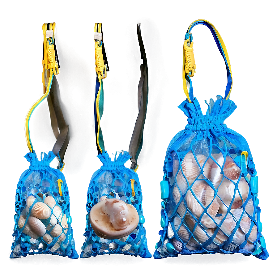 Shells In Net Bag Png Kge