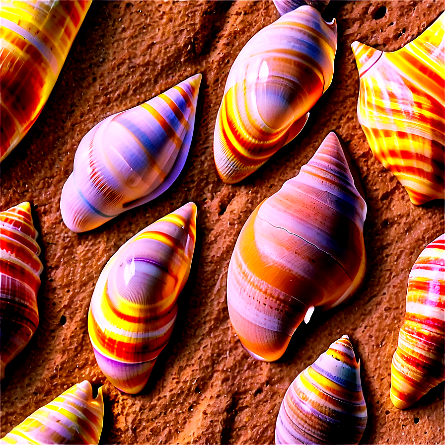 Shells With Sand Background Png 85