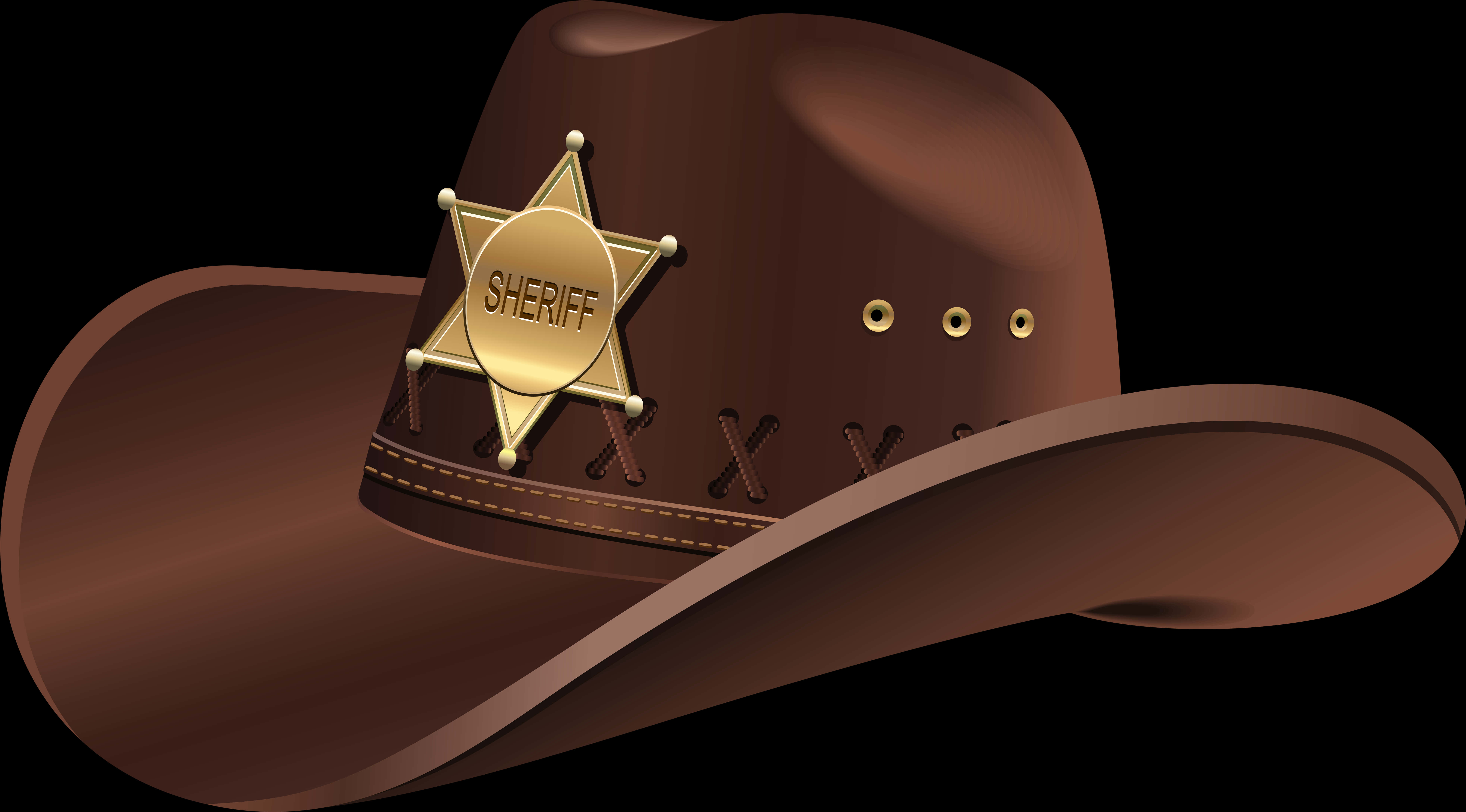 Sheriff Cowboy Hat Illustration