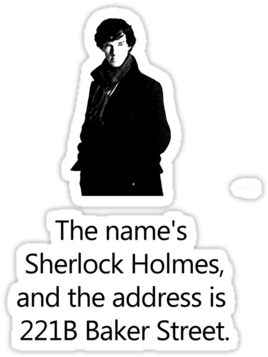 Sherlock Holmes Quote221 B Baker Street